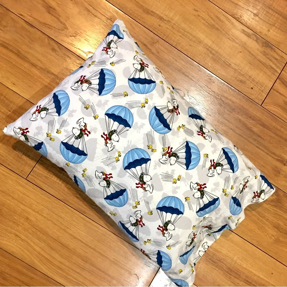 Snoopy Peanuts pillow travel airplane car size removable case washable r…